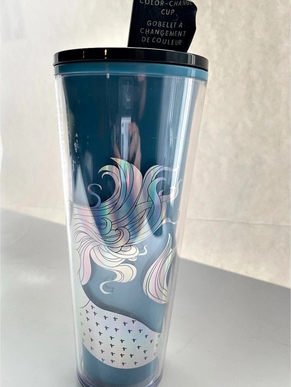 Starbucks 2021 Blue Siren Color Change Venti Cold Cup Tumbler 24 oz